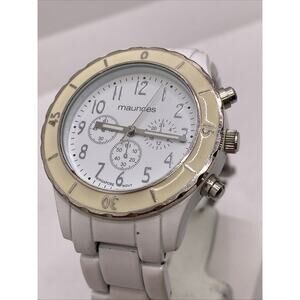 Maurices Womens White Watch Works New Battery